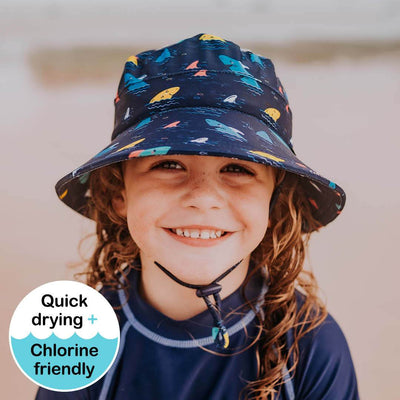 Sharks Bedhead Bucket Hat (SWIM)-toddler tints